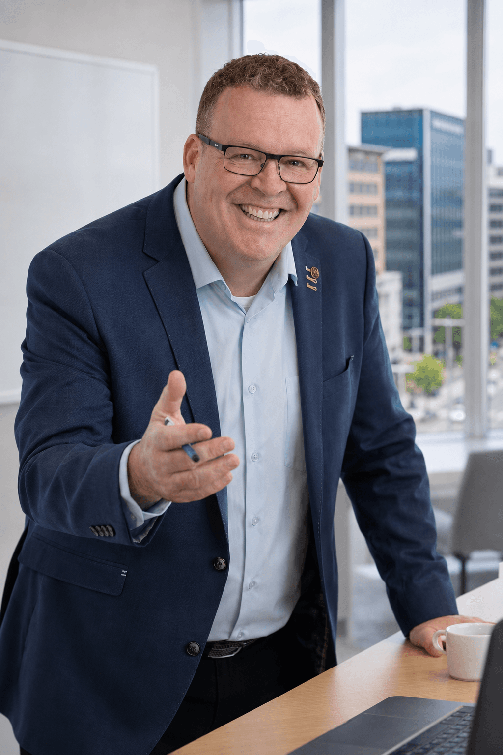 Mario Bouchard, founder of InfoSec, in the Québec City office